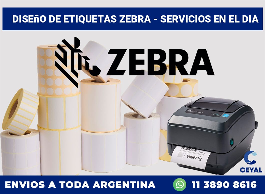 diseño de etiquetas zebra – Servicios en el dia