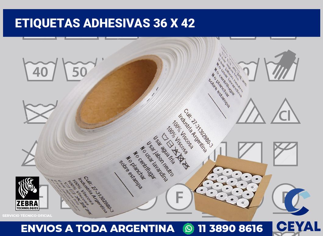 etiquetas adhesivas 36 x 42