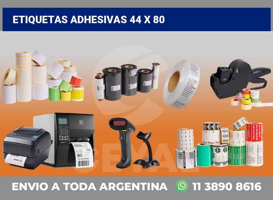 etiquetas adhesivas 44 x 80