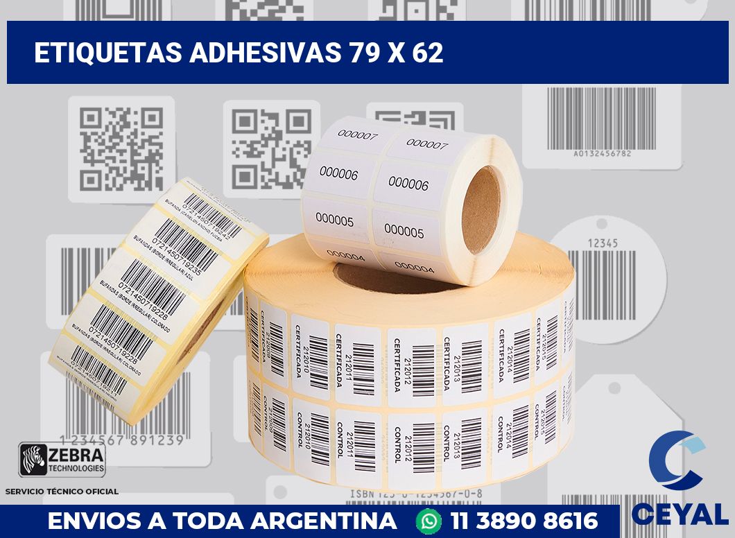 etiquetas adhesivas 79 x 62