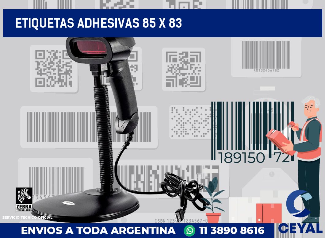 etiquetas adhesivas 85 x 83