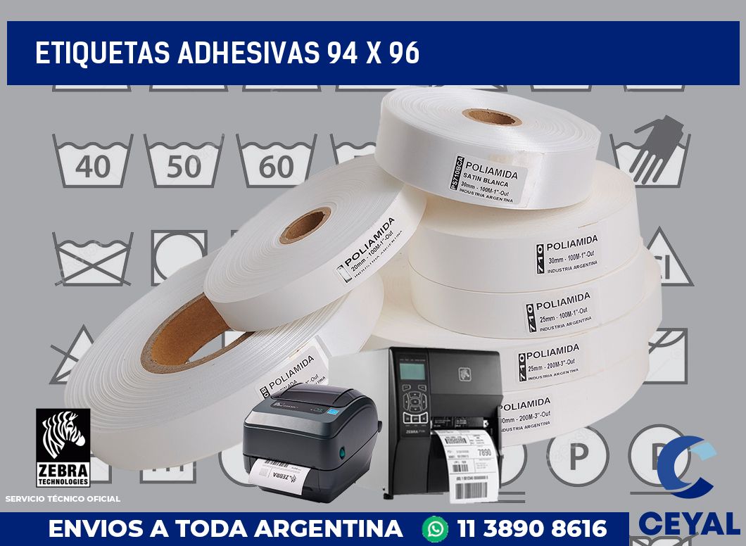 etiquetas adhesivas 94 x 96