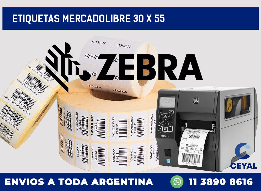 etiquetas mercadolibre 30 x 55