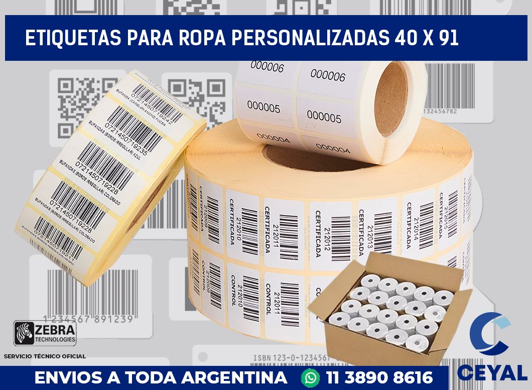 etiquetas para ropa personalizadas 40 x 91
