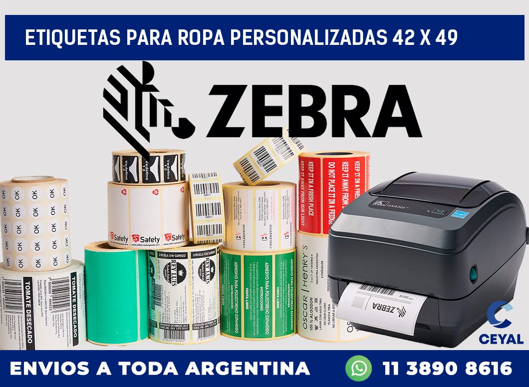 etiquetas para ropa personalizadas 42 x 49