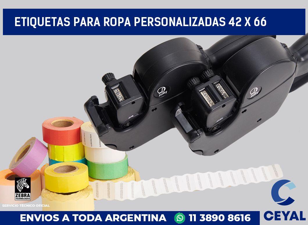 etiquetas para ropa personalizadas 42 x 66