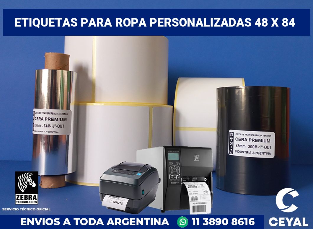 etiquetas para ropa personalizadas 48 x 84
