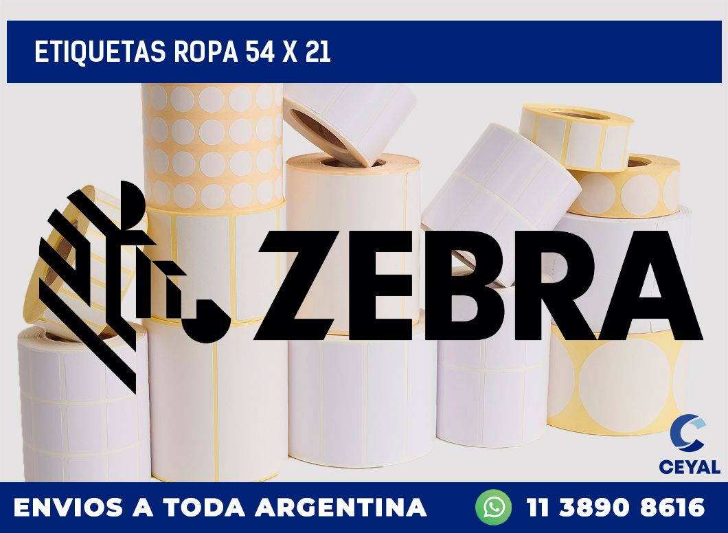 etiquetas ropa 54 x 21