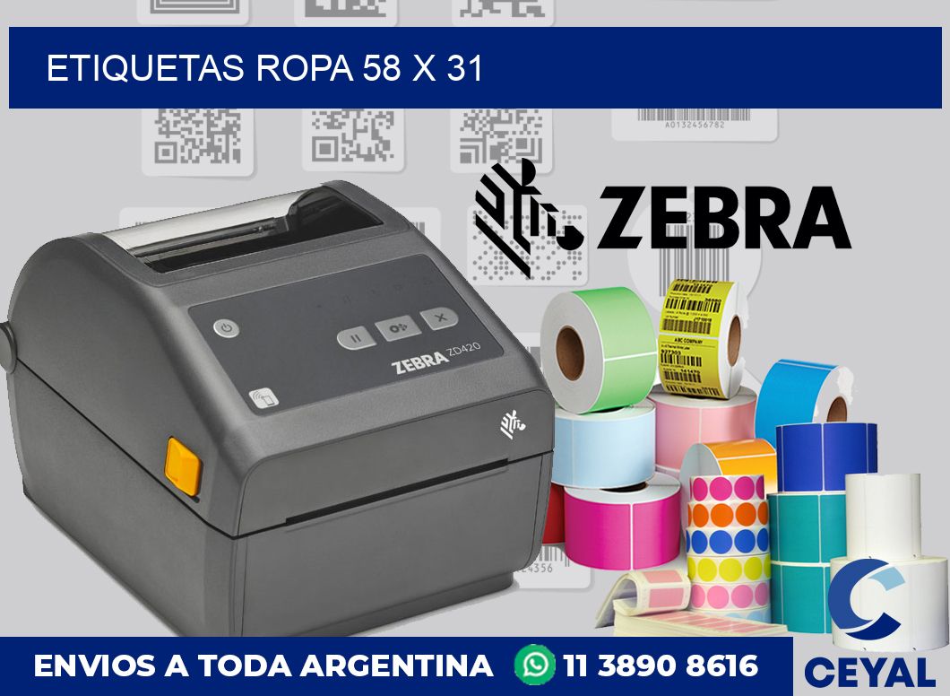 etiquetas ropa 58 x 31