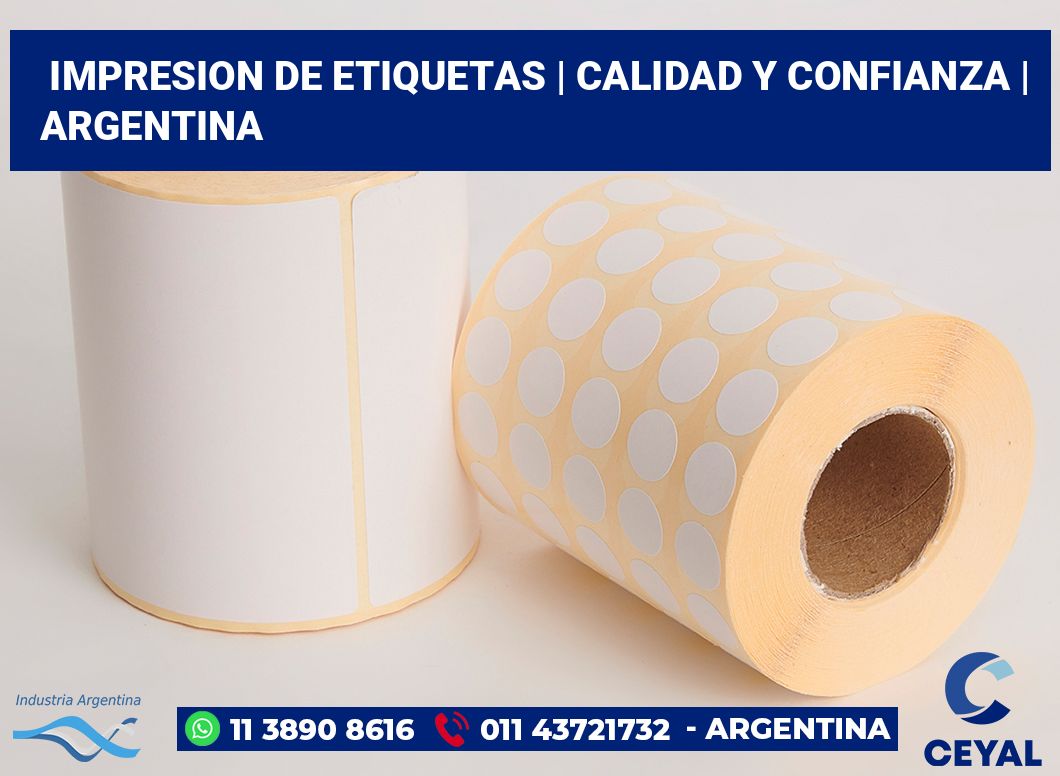 impresion de etiquetas | Calidad y confianza | Argentina