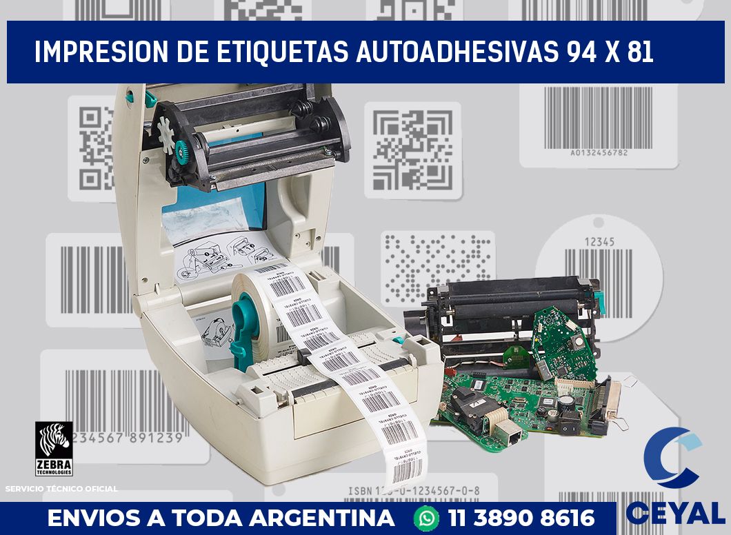 impresion de etiquetas autoadhesivas 94 x 81