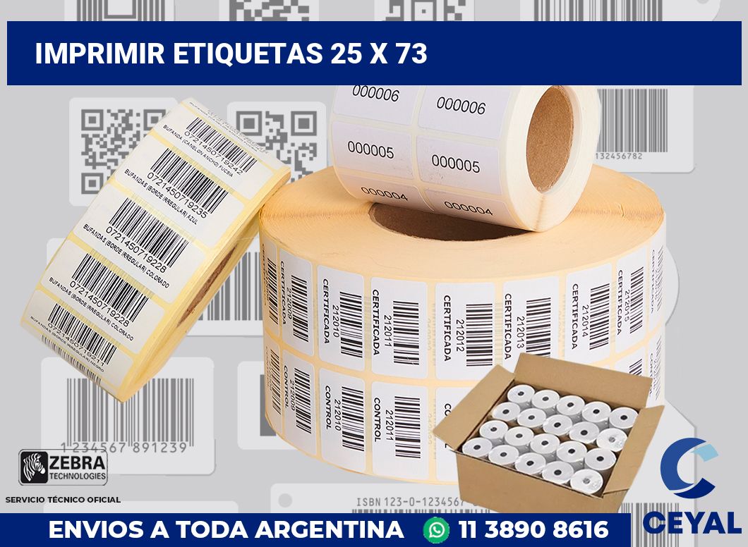 imprimir etiquetas 25 x 73