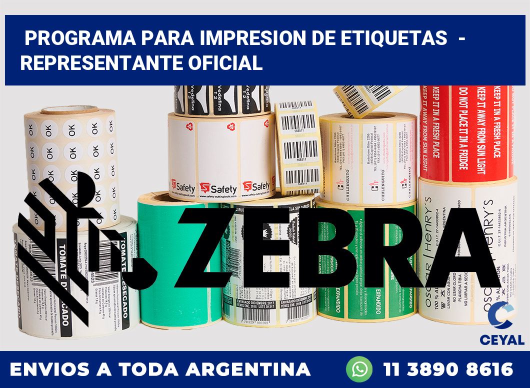 programa para impresion de etiquetas  – Representante oficial