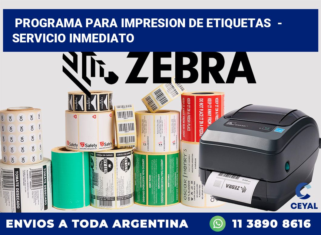 programa para impresion de etiquetas  – Servicio inmediato