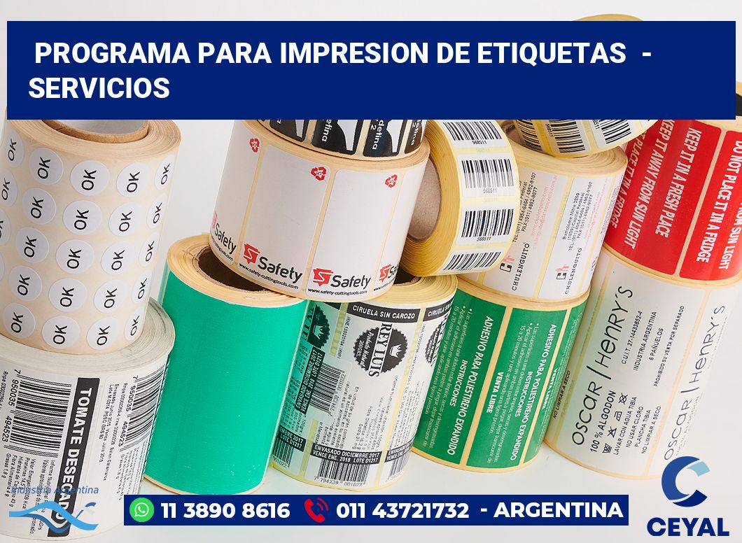 programa para impresion de etiquetas  - Servicios