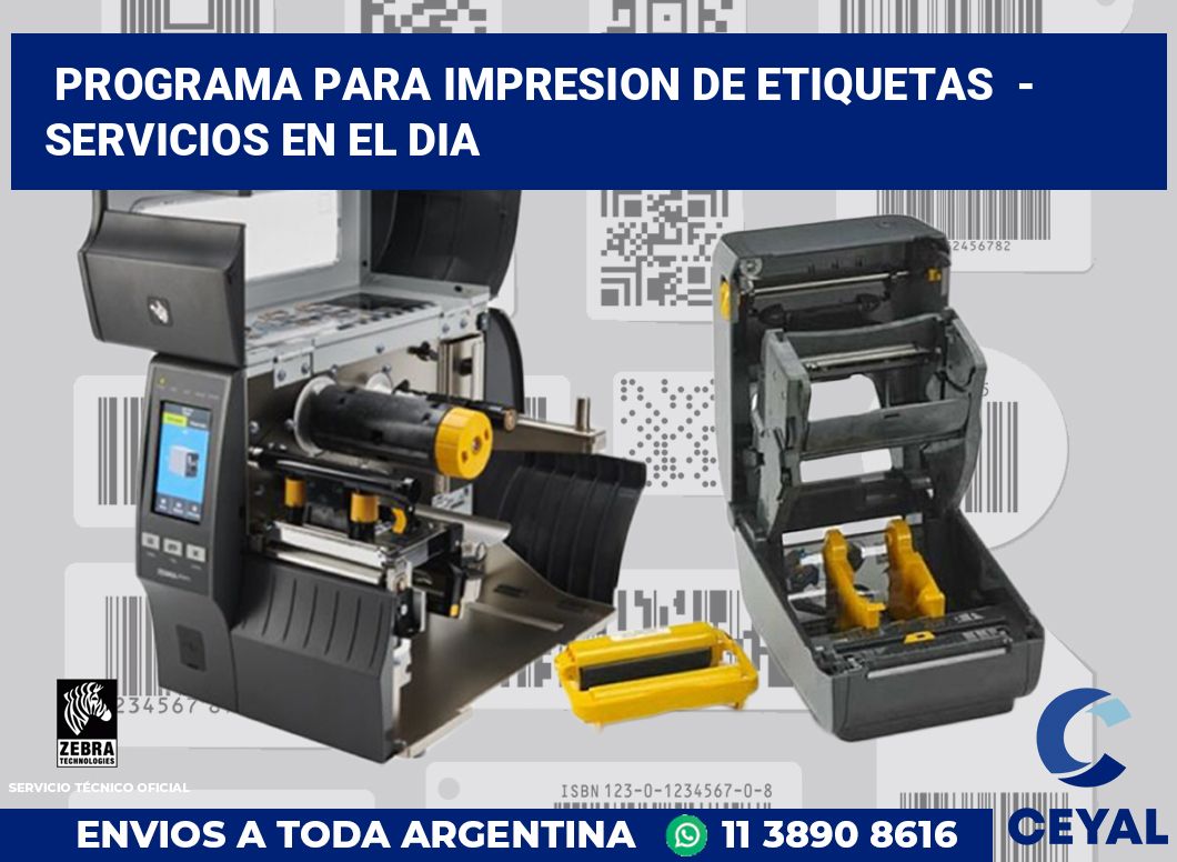 programa para impresion de etiquetas  - Servicios en el dia