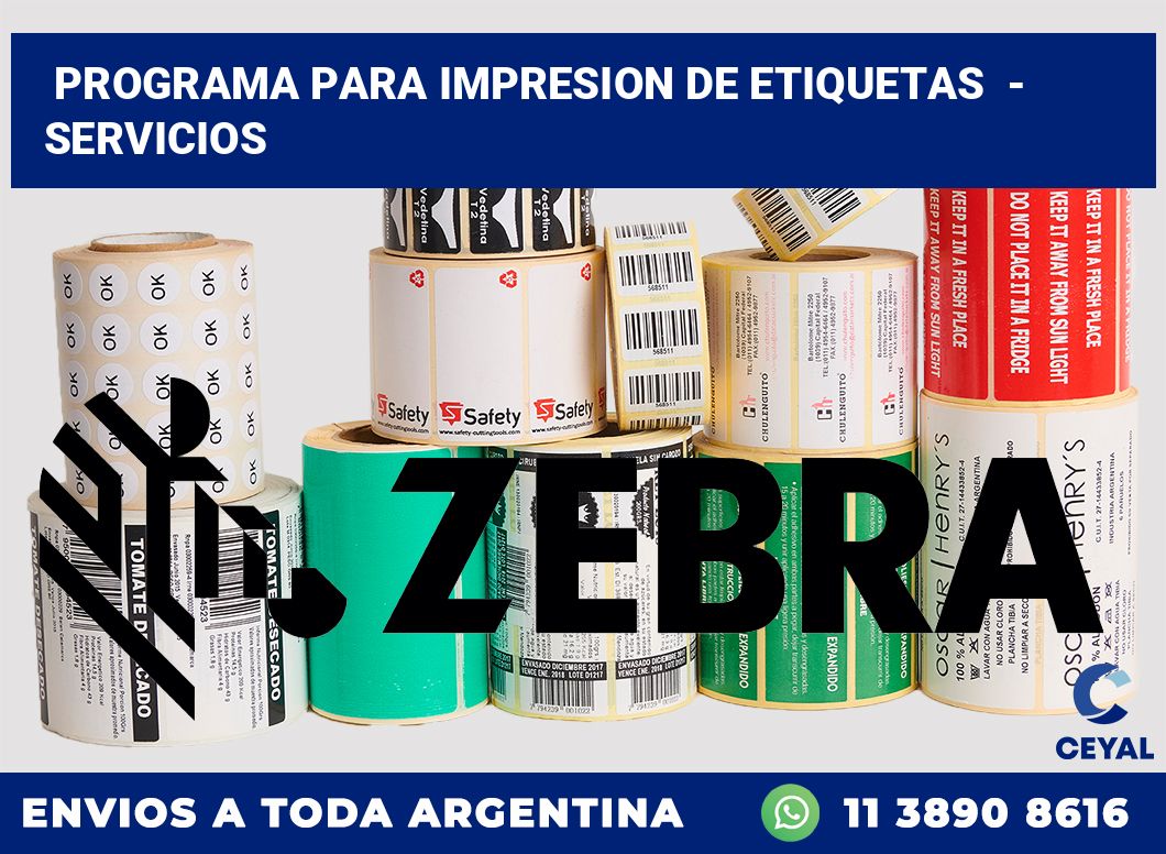 programa para impresion de etiquetas  – Servicios