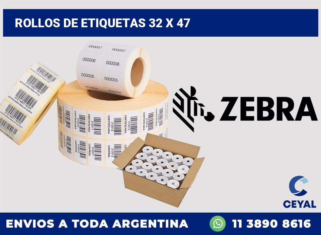 rollos de etiquetas 32 x 47