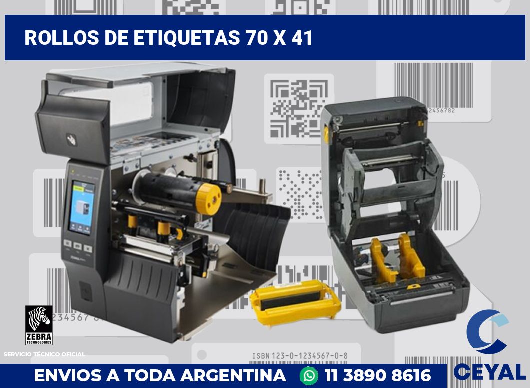 rollos de etiquetas 70 x 41