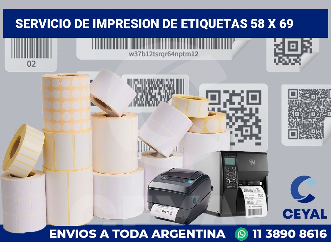 servicio de impresion de etiquetas 58 x 69