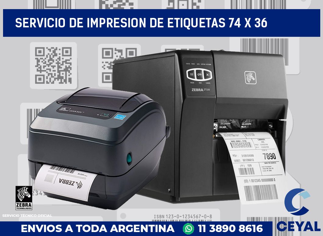 servicio de impresion de etiquetas 74 x 36