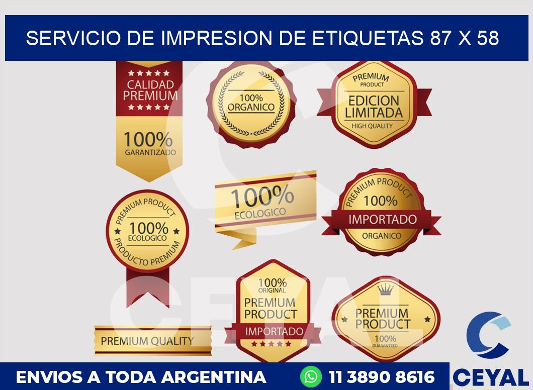 servicio de impresion de etiquetas 87 x 58
