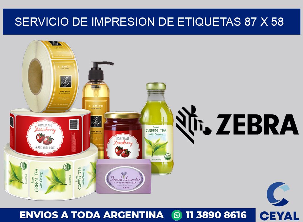 servicio de impresion de etiquetas 87 x 58