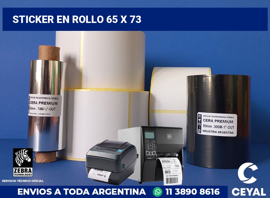 sticker en rollo 65 x 73