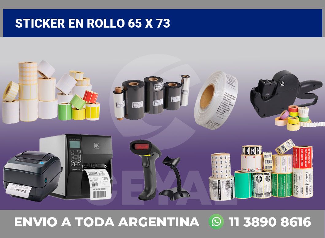 sticker en rollo 65 x 73