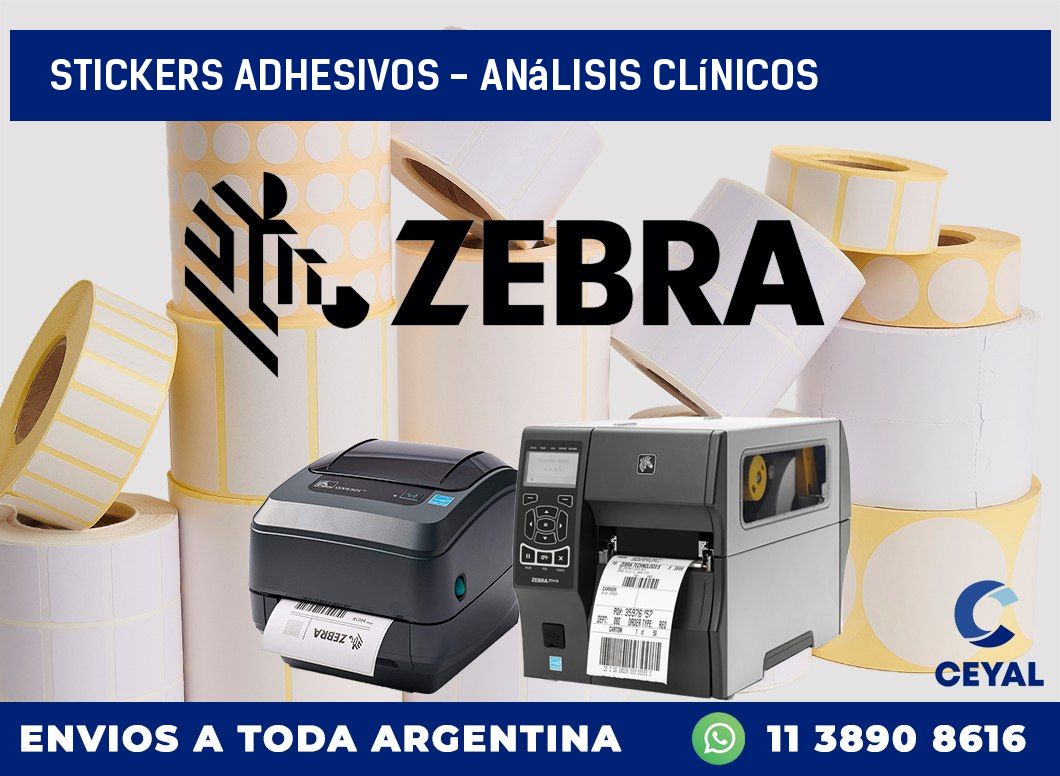 stickers adhesivos - Análisis clínicos