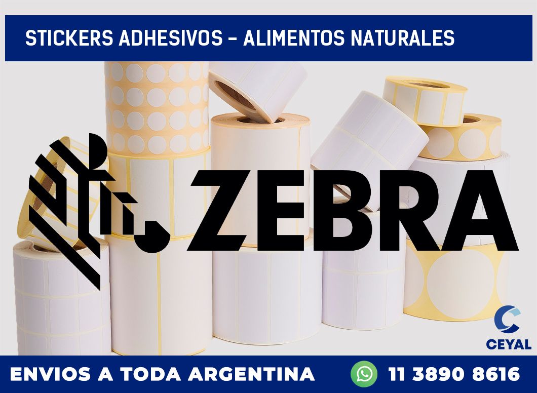 stickers adhesivos - alimentos naturales