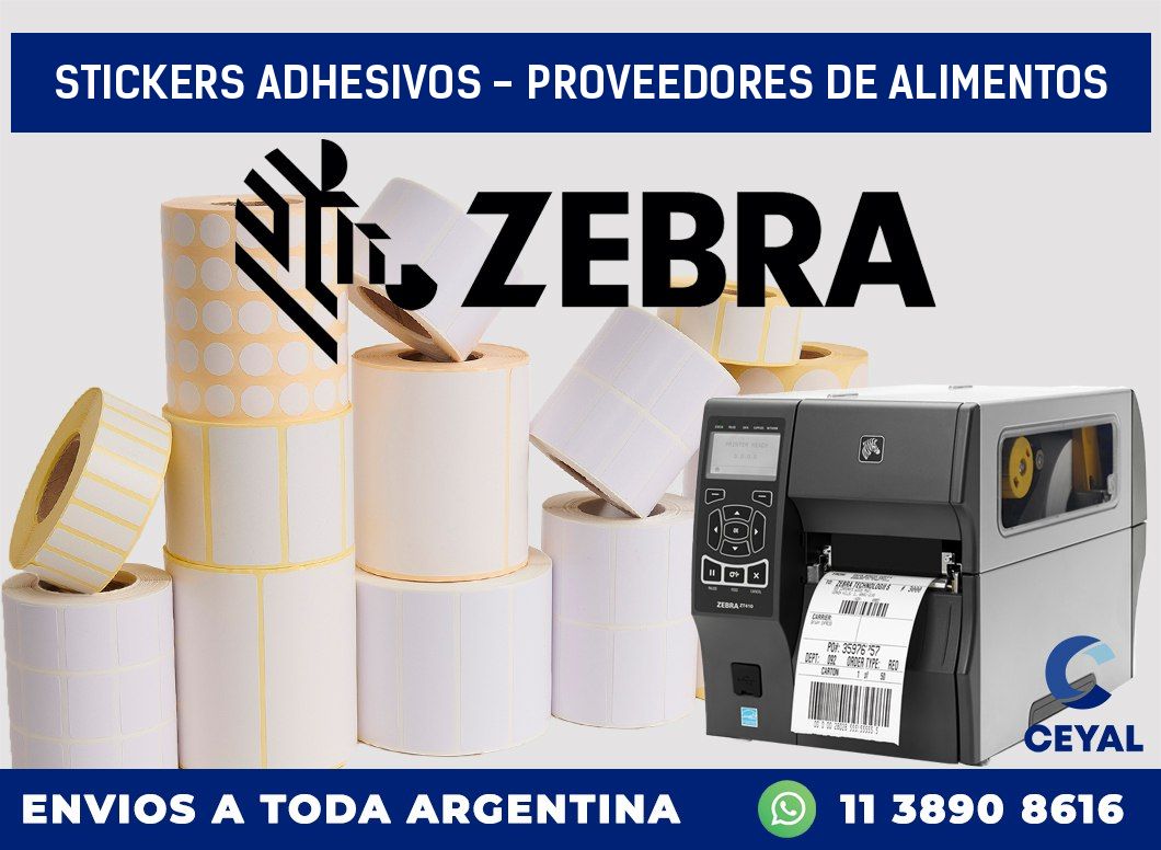 stickers adhesivos - proveedores de alimentos