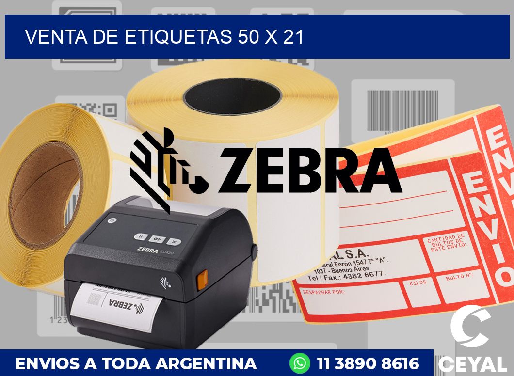 venta de etiquetas 50 x 21