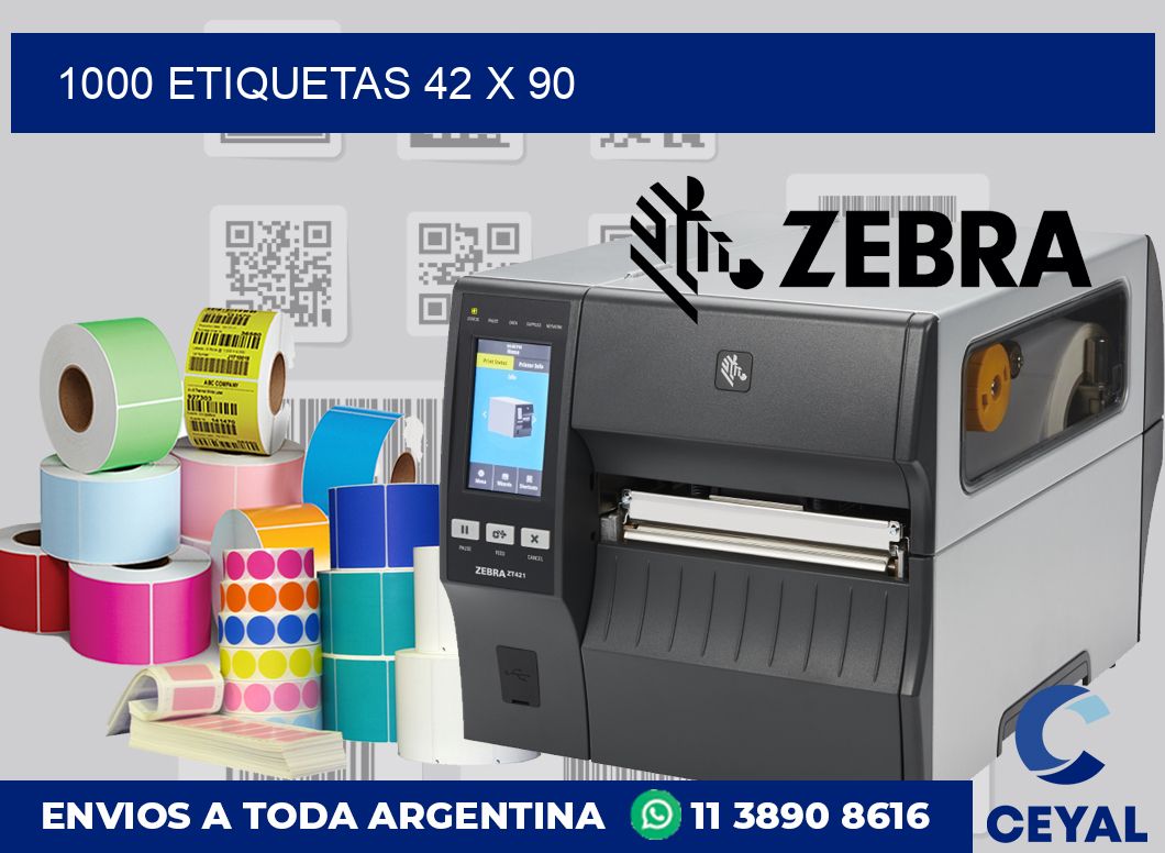 1000 etiquetas 42 x 90