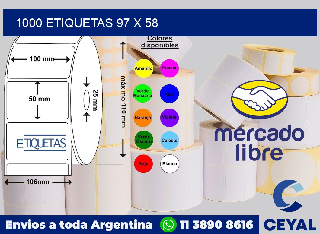 1000 etiquetas 97 x 58