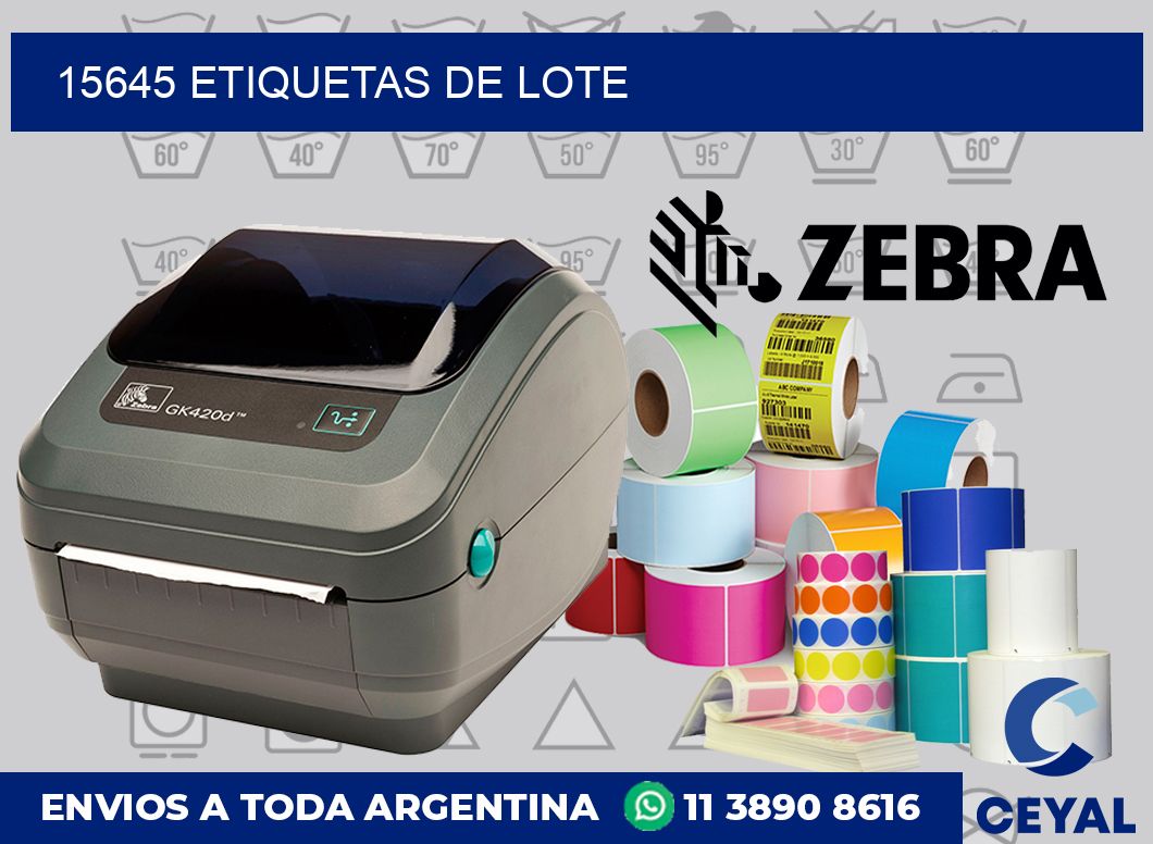 15645 Etiquetas de lote