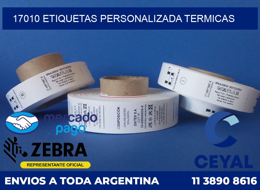 17010 etiquetas personalizada termicas