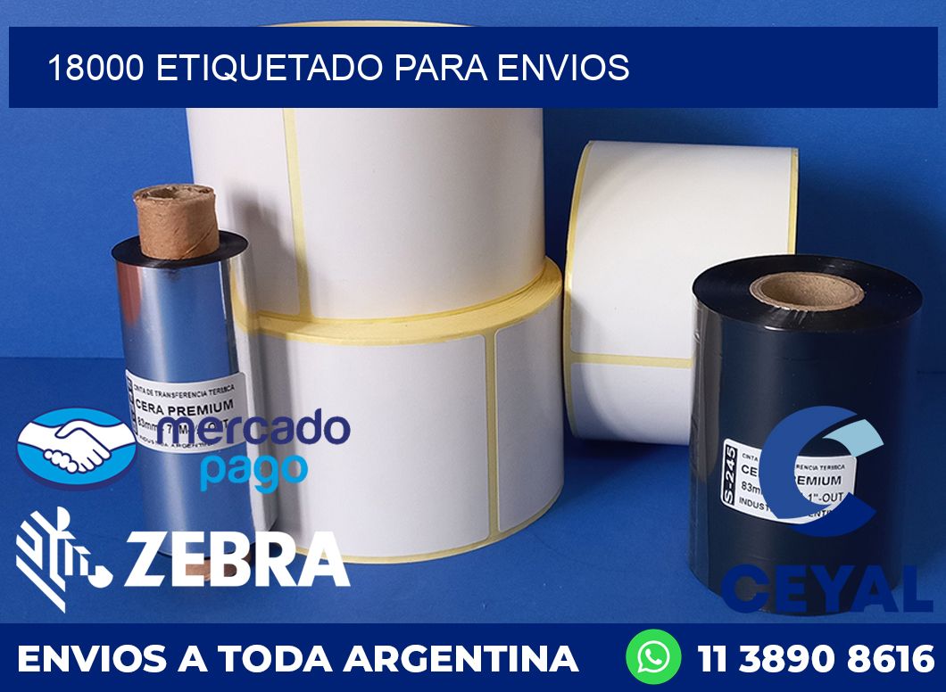 18000 etiquetado para envios