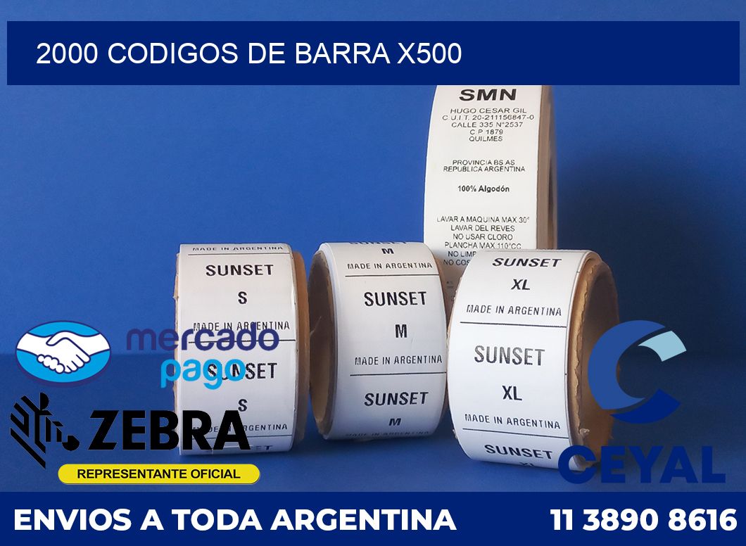 2000 Codigos de barra x500