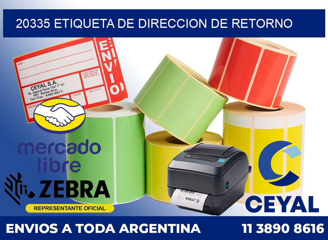 20335 Etiqueta de direccion de retorno