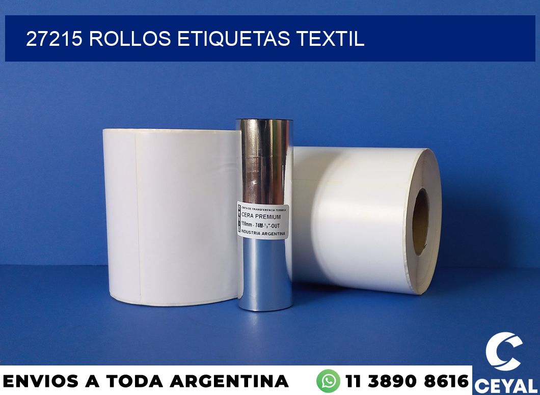 27215 rollos etiquetas textil