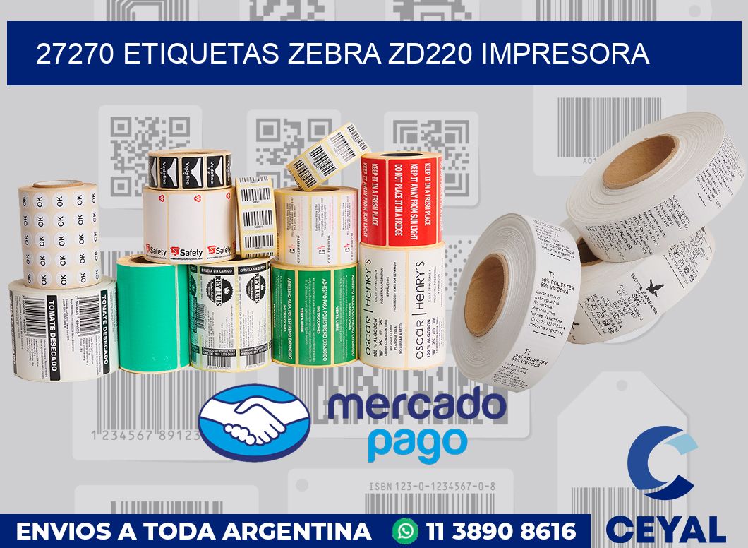 27270 etiquetas Zebra zd220 impresora