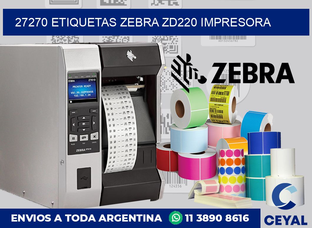 27270 etiquetas Zebra zd220 impresora