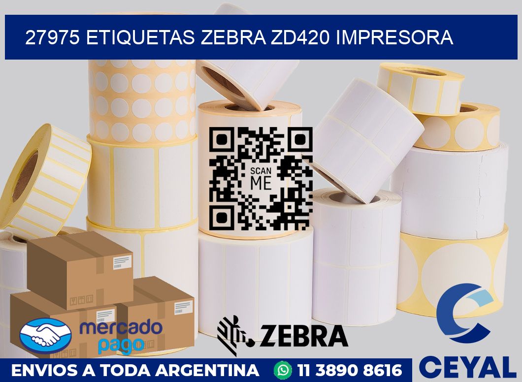27975 etiquetas Zebra zd420 impresora
