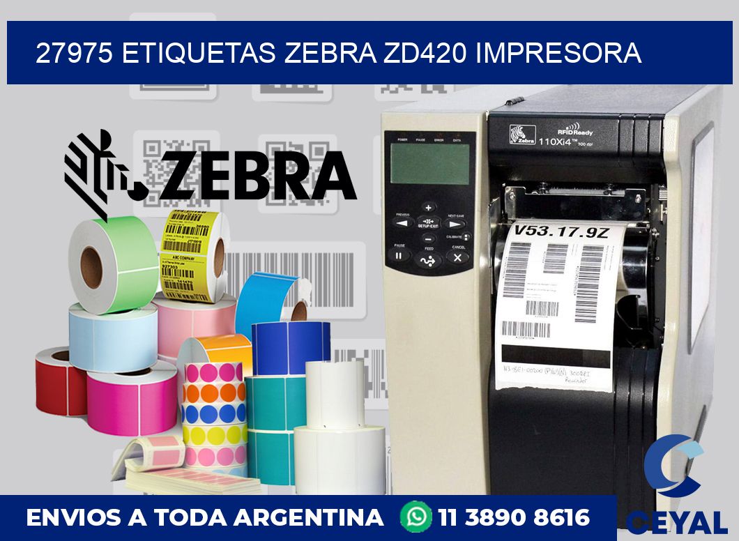 27975 etiquetas Zebra zd420 impresora