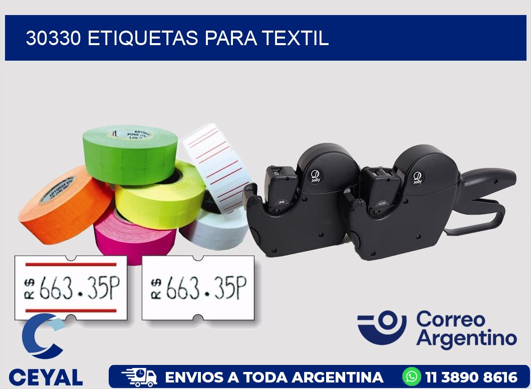 30330 etiquetas para textil