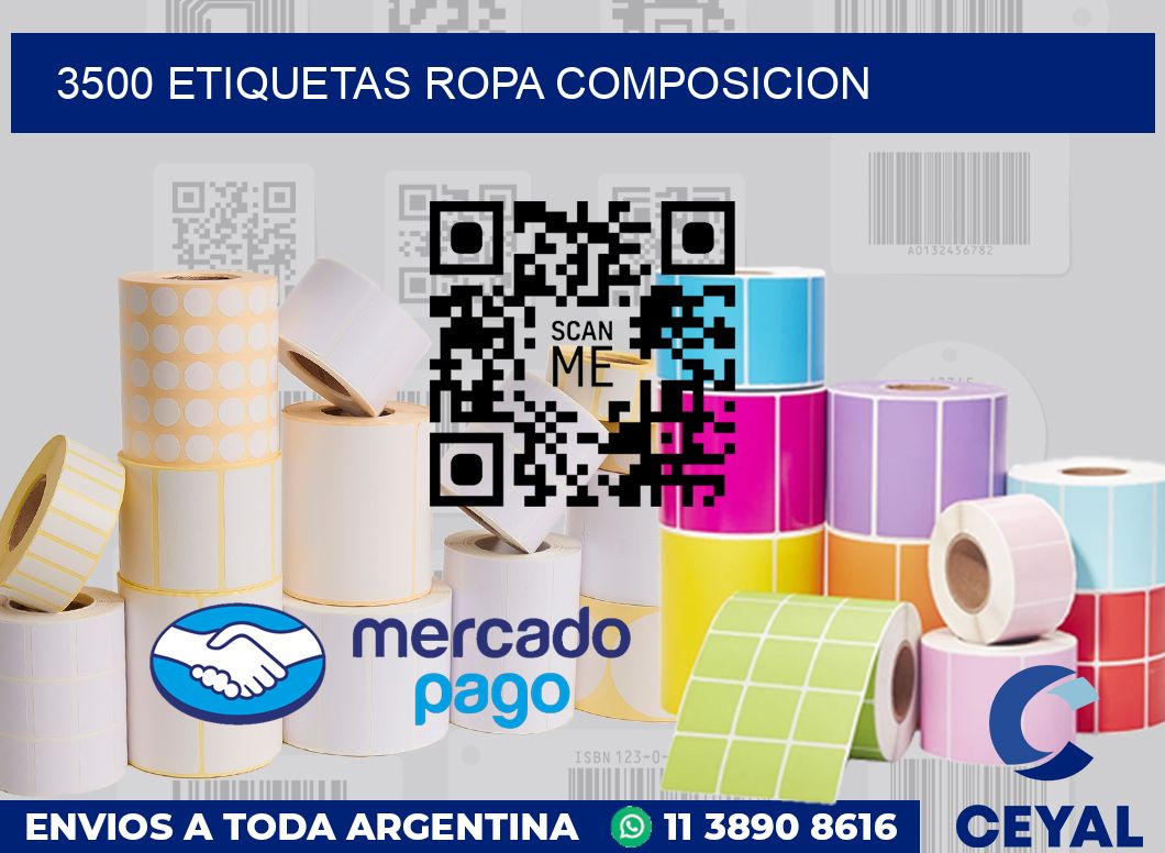 3500 Etiquetas ropa composicion