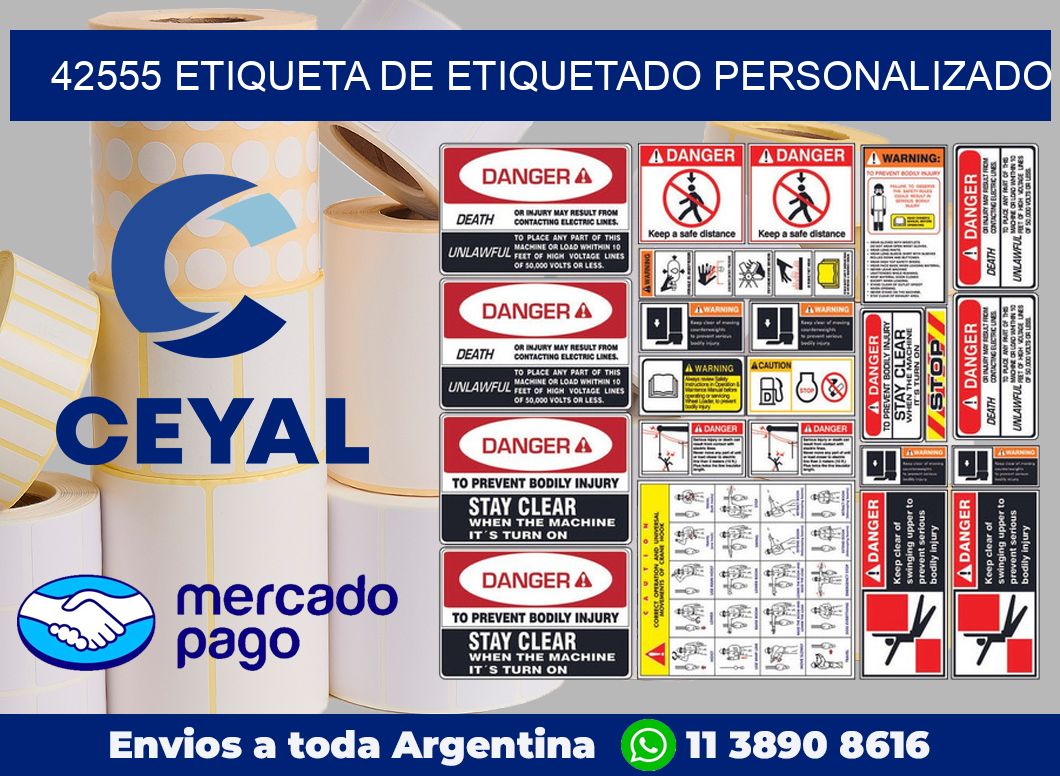 42555 Etiqueta de etiquetado personalizado