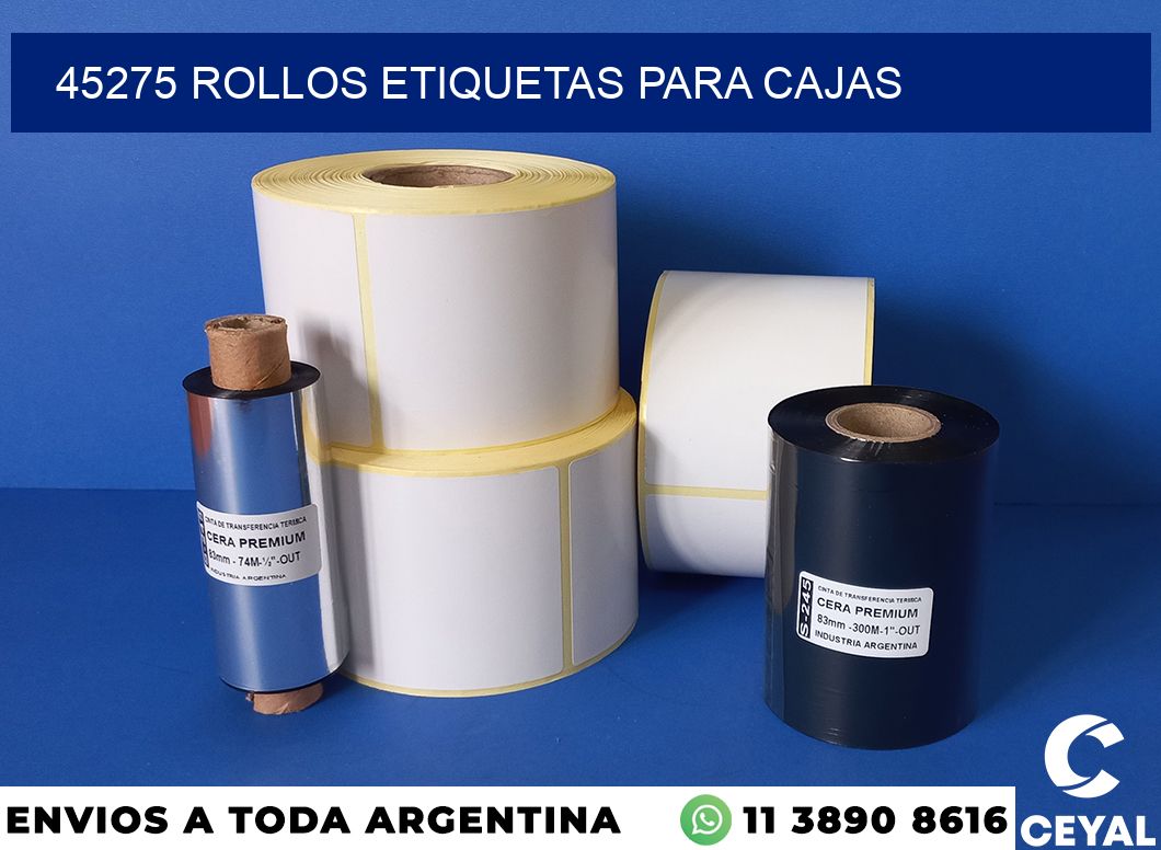 45275 rollos etiquetas para cajas