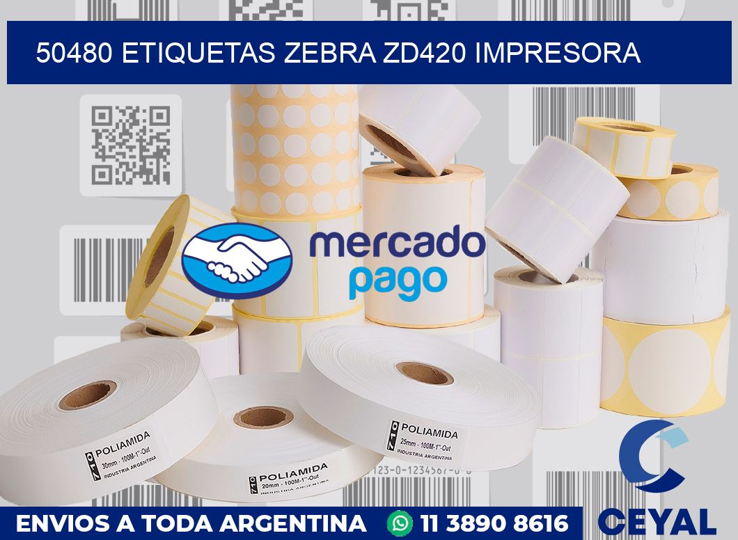 50480 etiquetas Zebra zd420 impresora